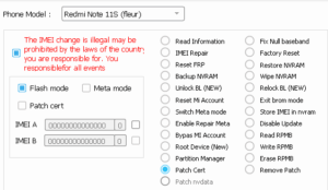 Note 11S Fluer Null Fix Imei Repair